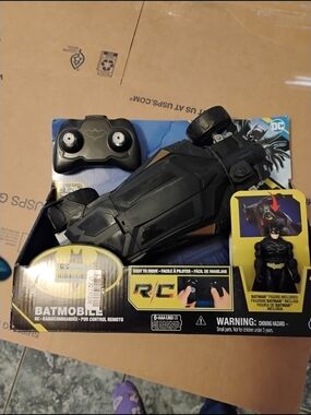 DC Black Batmobile RC with Controller and Batman Figure